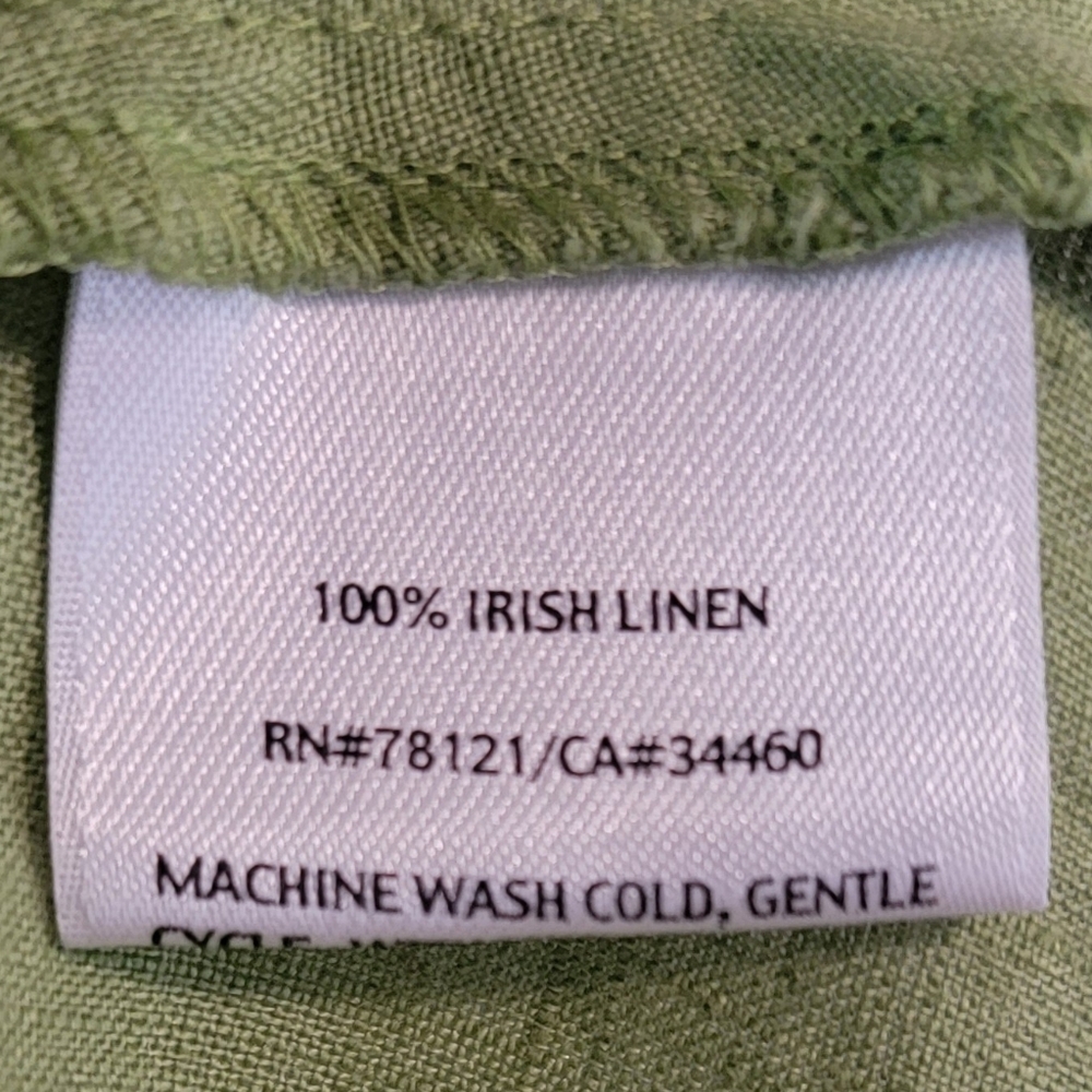 M Eileen Fisher Irish Linen Boxy Oversized Button Tunic Cottage Goblin Boho L XL - Picture 6 of 6